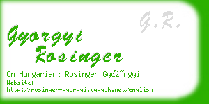 gyorgyi rosinger business card